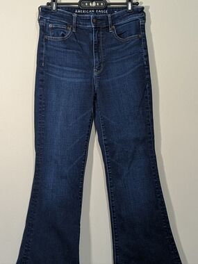 American Eagle Super Stretch Flare Jeans Women’s Size 6 Medium Wash High Rise